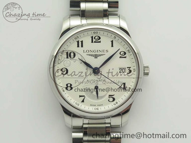 Master Real PR SS GSF Best Edition White Textured Dial on SS Bracelet A2836(Free Brown Leather Strap) OnTrend 4893