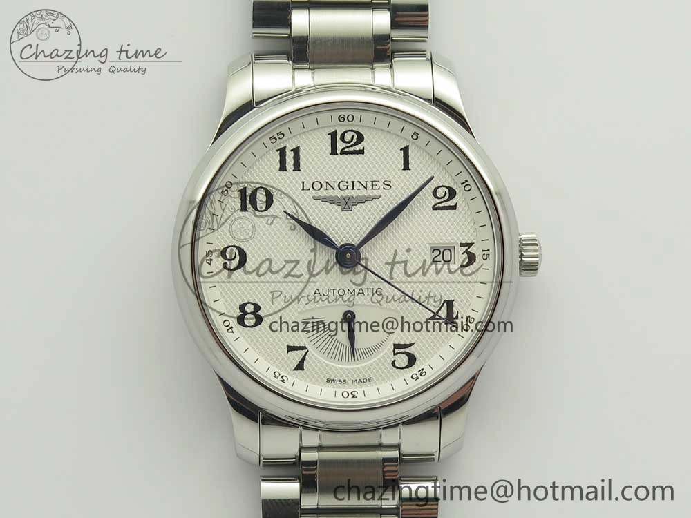 Master Real PR SS GSF Best Edition White Textured Dial on SS Bracelet A2836(Free Brown Leather Strap) OnTrend 4893