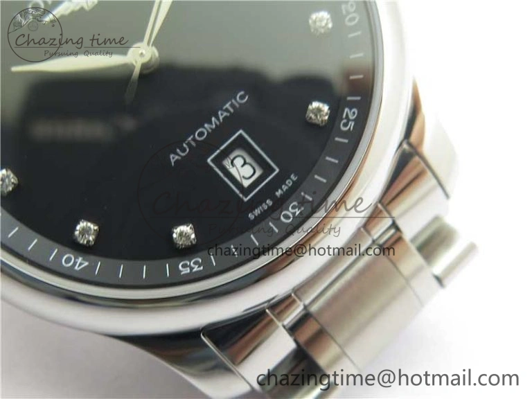 Master SS GLF 1:1 Best Edition Black Crystal Markers Dial on Asian Cal.L.888.2 (Free Leather Strap) Premium 7562