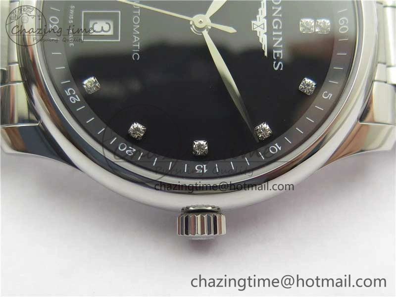 Master SS GLF 1:1 Best Edition Black Crystal Markers Dial on Asian Cal.L.888.2 (Free Leather Strap) Premium 7562