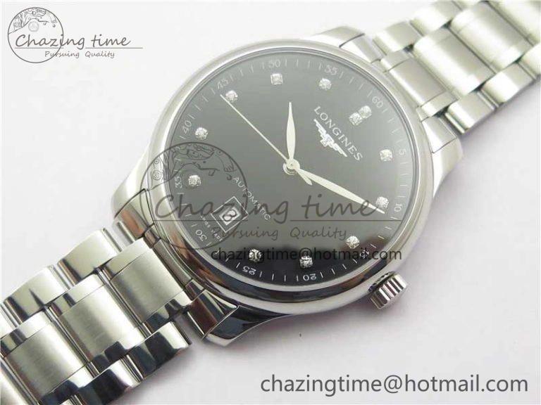 Master SS GLF 1:1 Best Edition Black Crystal Markers Dial on Asian Cal.L.888.2 (Free Leather Strap) Premium 7562