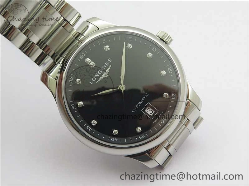 Master SS GLF 1:1 Best Edition Black Crystal Markers Dial on Asian Cal.L.888.2 (Free Leather Strap) Premium 7562