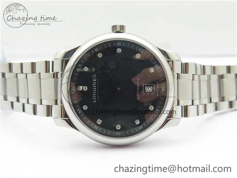 Master SS GLF 1:1 Best Edition Black Crystal Markers Dial on Asian Cal.L.888.2 (Free Leather Strap) Premium 7562