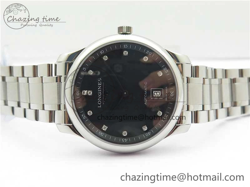 Master SS GLF 1:1 Best Edition Black Crystal Markers Dial on Asian Cal.L.888.2 (Free Leather Strap) Premium 7562
