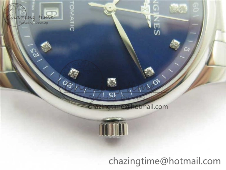 Master SS GLF 1:1 Best Edition Blue Crystal Markers Dial on Asian Cal.L.888.2 (Free Leather Strap) NewStyle 7565