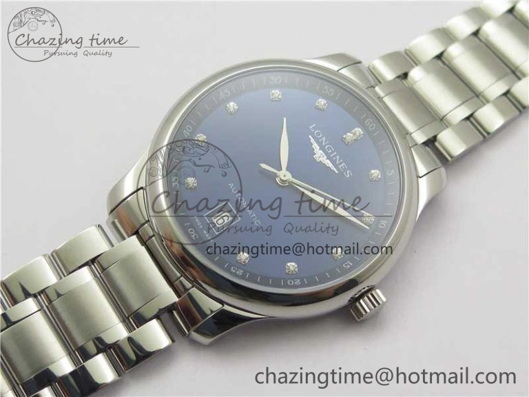 Master SS GLF 1:1 Best Edition Blue Crystal Markers Dial on Asian Cal.L.888.2 (Free Leather Strap) NewStyle 7565