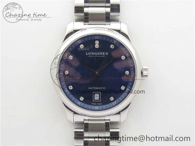 Master SS GLF 1:1 Best Edition Blue Crystal Markers Dial on Asian Cal.L.888.2 (Free Leather Strap) NewStyle 7565