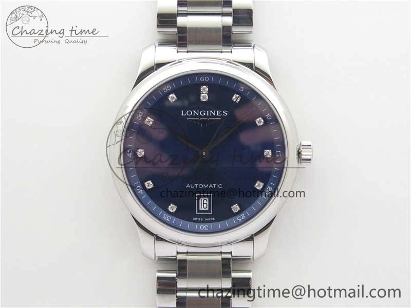 Master SS GLF 1:1 Best Edition Blue Crystal Markers Dial on Asian Cal.L.888.2 (Free Leather Strap) NewStyle 7565