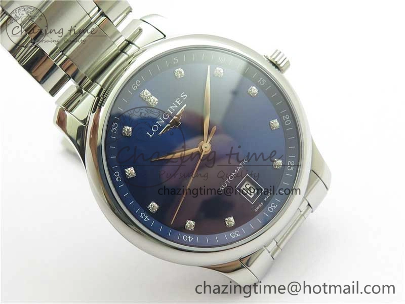 Master SS GLF 1:1 Best Edition Blue Crystal Markers Dial on Asian Cal.L.888.2 (Free Leather Strap) NewStyle 7565