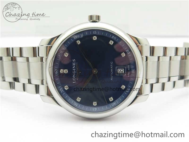 Master SS GLF 1:1 Best Edition Blue Crystal Markers Dial on Asian Cal.L.888.2 (Free Leather Strap) NewStyle 7565