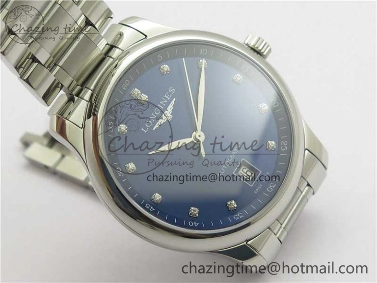 Master SS GLF 1:1 Best Edition Blue Crystal Markers Dial on Asian Cal.L.888.2 (Free Leather Strap) NewStyle 7565