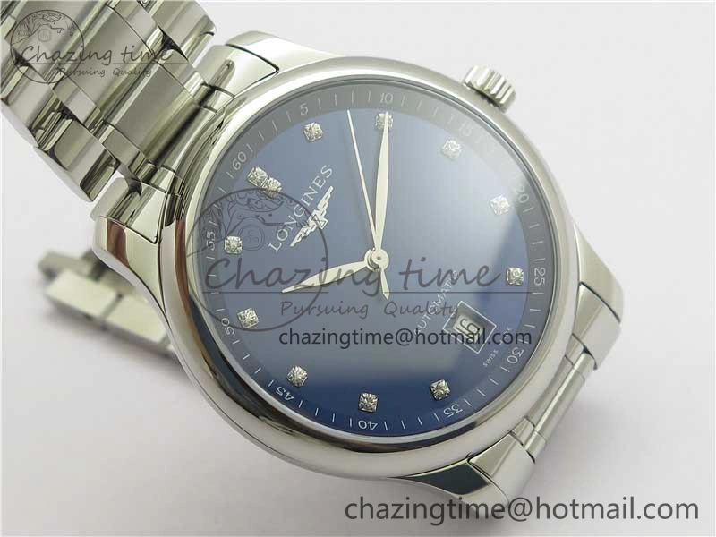 Master SS GLF 1:1 Best Edition Blue Crystal Markers Dial on Asian Cal.L.888.2 (Free Leather Strap) NewStyle 7565