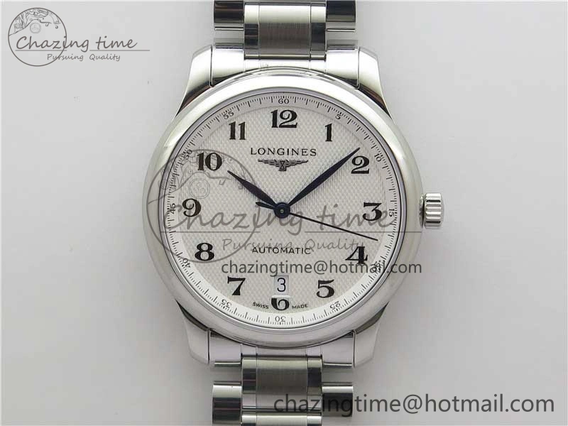 Master SS GLF 1:1 Best Edition White Textured Dial on Asian Cal.L.888.2 (Free Leather Strap) Efficient 7568