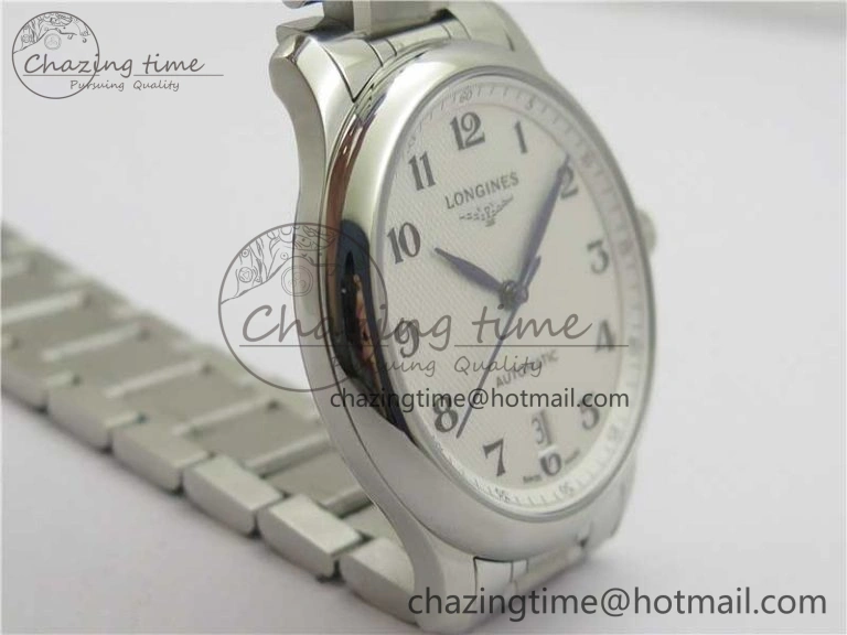 Master SS GLF 1:1 Best Edition White Textured Dial on Asian Cal.L.888.2 (Free Leather Strap) Efficient 7568
