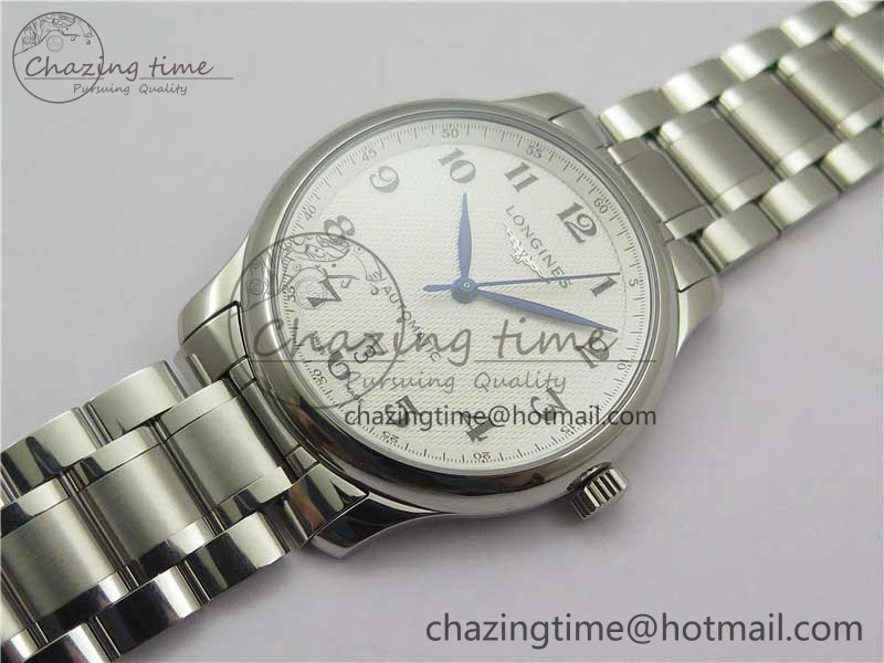Master SS GLF 1:1 Best Edition White Textured Dial on Asian Cal.L.888.2 (Free Leather Strap) Efficient 7568
