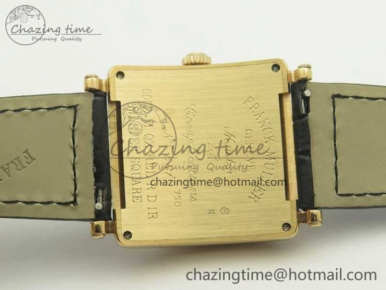 Upgraded Master Square RG Ladies GF 1:1 Best Edition Full Paved Diamonds On Black Leather Strap Swiss Quartz 6592