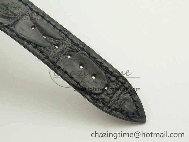 Upgraded Master Square RG Ladies GF 1:1 Best Edition Full Paved Diamonds On Black Leather Strap Swiss Quartz 6592