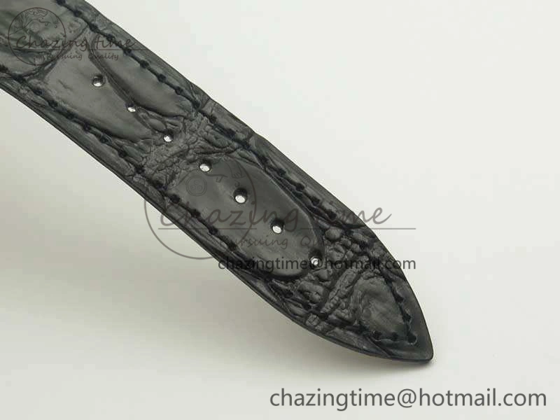 Upgraded Master Square RG Ladies GF 1:1 Best Edition Full Paved Diamonds On Black Leather Strap Swiss Quartz 6592