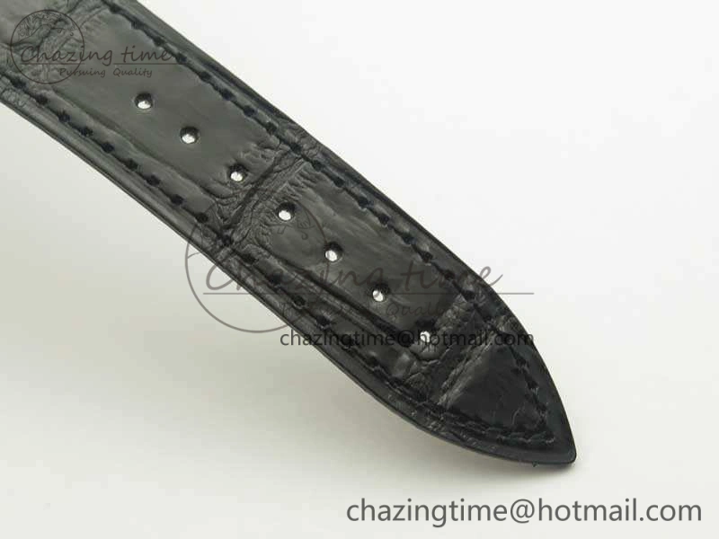 Master Square SS Ladies GF 1:1 Best Edition Full Paved Diamonds On Black Leather Strap Swiss Quartz Timeless 6595