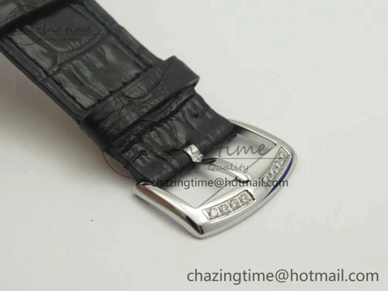 Master Square SS Ladies GF 1:1 Best Edition White Color Markers Dial Diam Bezel On Leather Strap Swiss Quartz TravelReady 6591