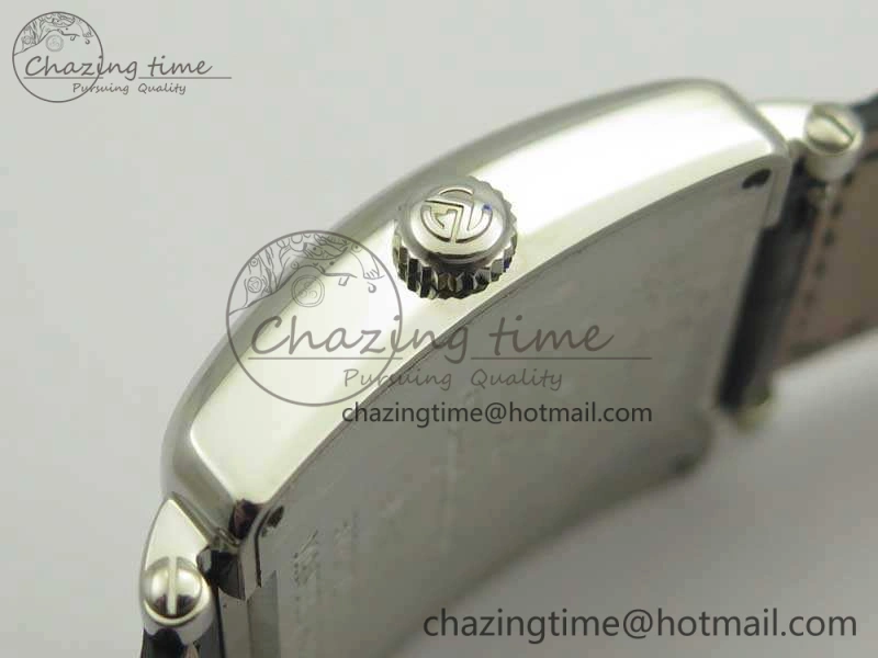Youthful Master Square SS Ladies GF 1:1 Best Edition White Dial On Leather Strap Swiss Quartz 6593
