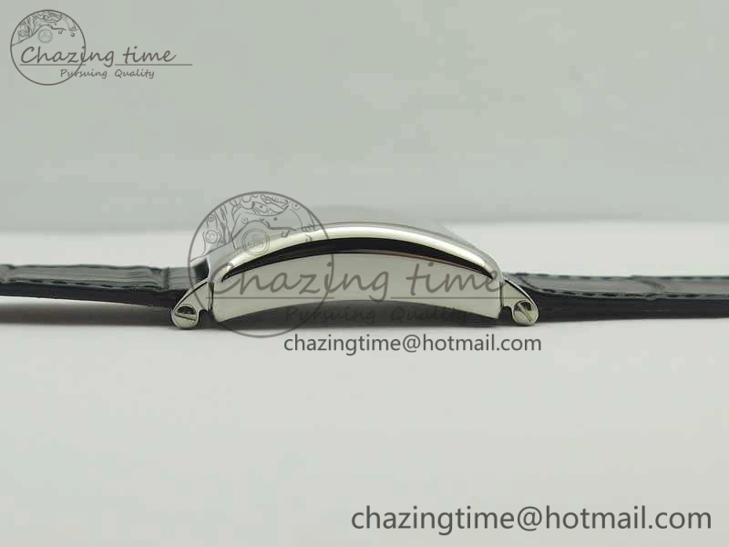 Youthful Master Square SS Ladies GF 1:1 Best Edition White Dial On Leather Strap Swiss Quartz 6593
