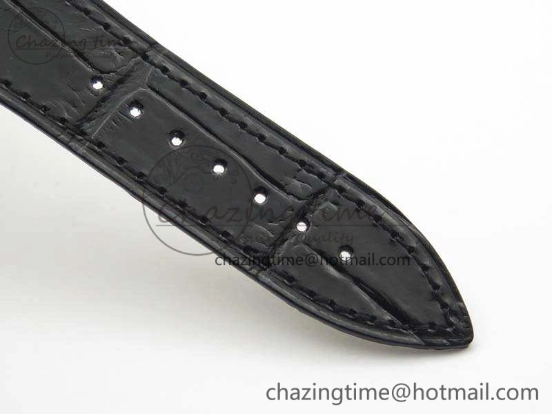 Master Square SS Ladies GF 1:1 Best Edition White Textured Dial On Black Leather Strap Swiss Quartz Colorful 6594
