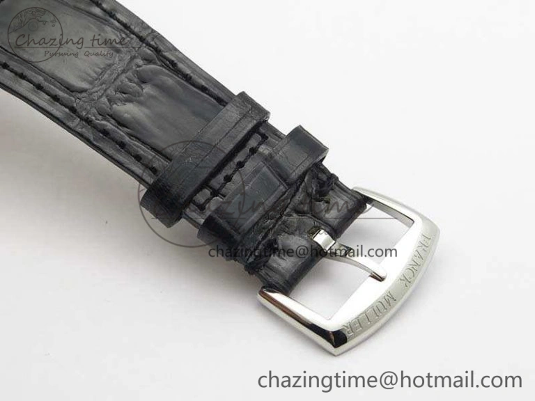 Master Square SS Ladies GF 1:1 Best Edition White Textured Dial On Black Leather Strap Swiss Quartz Colorful 6594