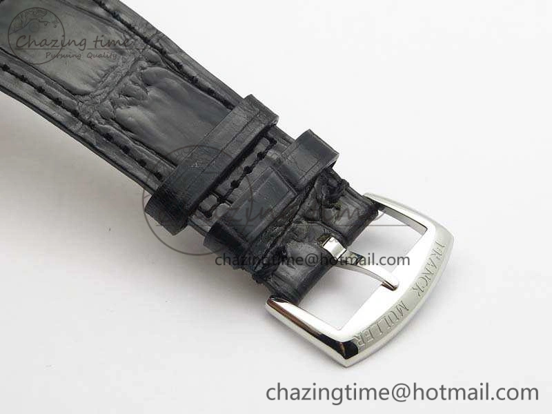 Master Square SS Ladies GF 1:1 Best Edition White Textured Dial On Black Leather Strap Swiss Quartz Colorful 6594