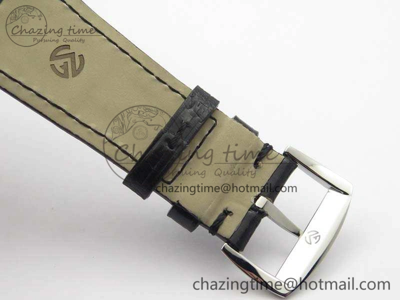 Master Square SS Ladies GF 1:1 Best Edition White Textured Dial On Black Leather Strap Swiss Quartz Colorful 6594