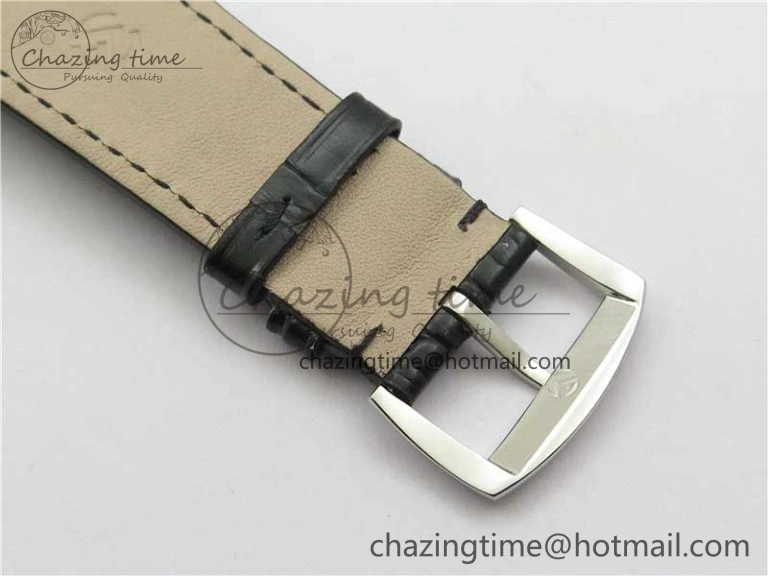 Master Square SS Ladies ZF 1:1 Best Edition White Black Roman Dial on Black Leather Strap Ronda Quartz NewStyle 6554