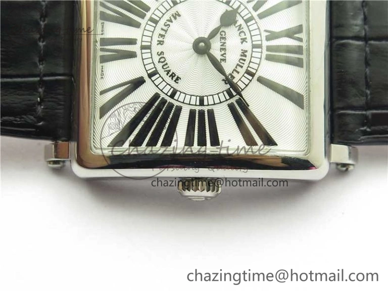 Master Square SS Ladies ZF 1:1 Best Edition White Black Roman Dial on Black Leather Strap Ronda Quartz NewStyle 6554