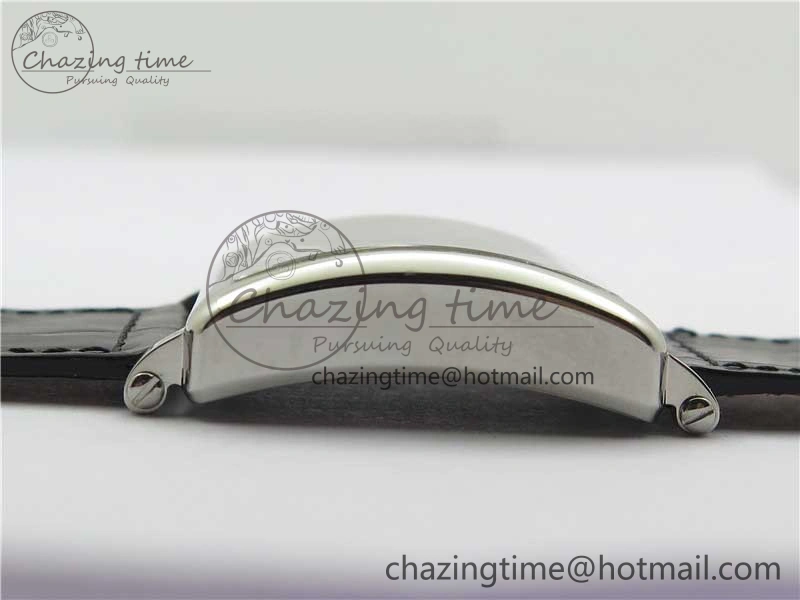 Master Square SS Ladies ZF 1:1 Best Edition White  Arabic Dial on Black Leather Strap Ronda Quartz Unique 6546
