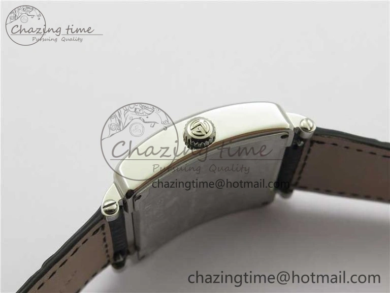 Master Square SS Ladies ZF 1:1 Best Edition White  Arabic Dial on Black Leather Strap Ronda Quartz Unique 6546