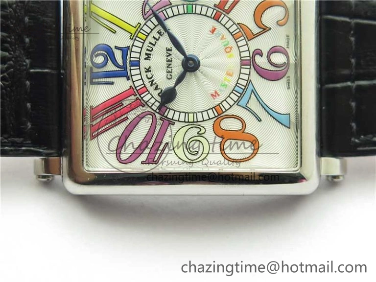Master Square SS Ladies ZF 1:1 Best Edition White  Arabic Dial on Black Leather Strap Ronda Quartz Unique 6546