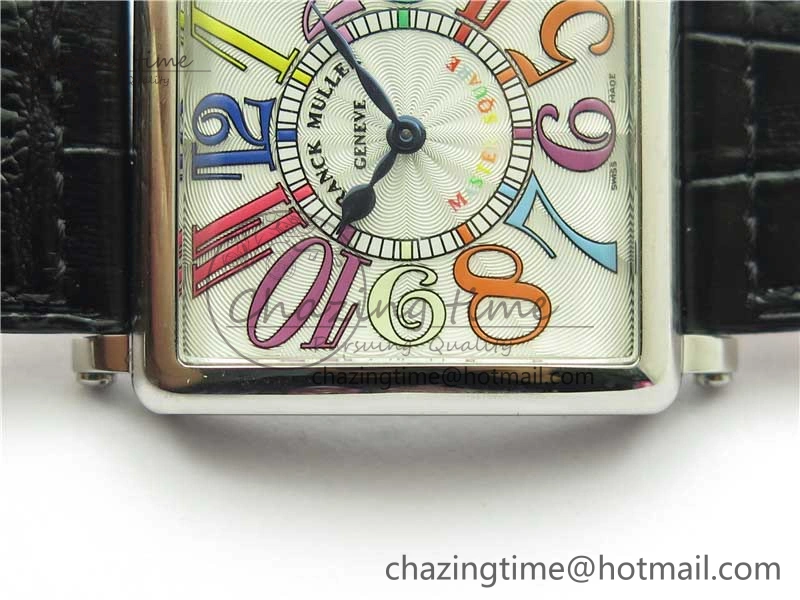 Master Square SS Ladies ZF 1:1 Best Edition White  Arabic Dial on Black Leather Strap Ronda Quartz Unique 6546