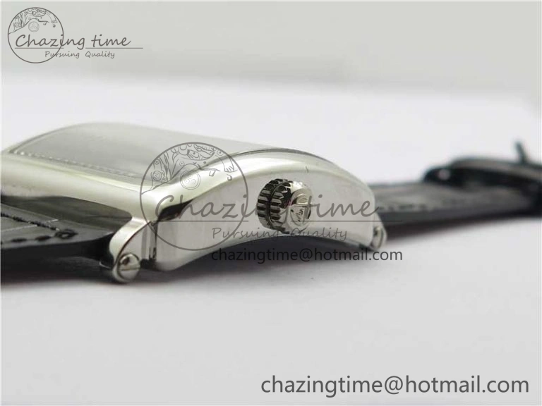 Master Square SS Ladies ZF 1:1 Best Edition White  Roman Dial on Black Leather Strap Ronda Quartz Soft 6549