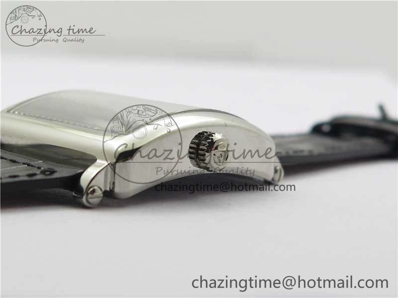 Master Square SS Ladies ZF 1:1 Best Edition White  Roman Dial on Black Leather Strap Ronda Quartz Soft 6549