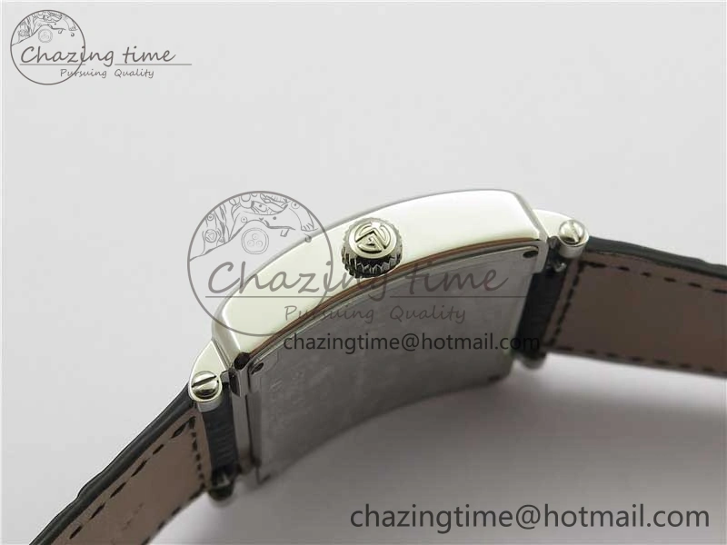 Master Square SS Ladies ZF 1:1 Best Edition White  Roman Dial on Black Leather Strap Ronda Quartz Soft 6549