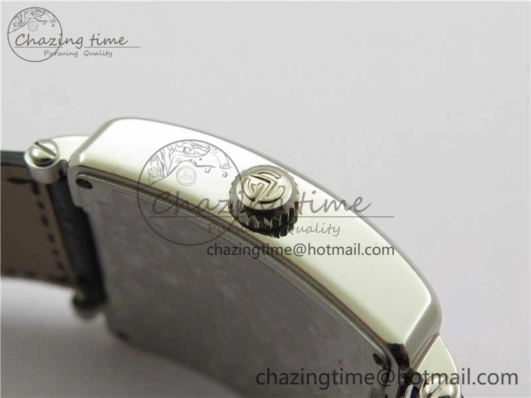Master Square SS Ladies ZF 1:1 Best Edition White  Roman Dial on Black Leather Strap Ronda Quartz Soft 6549