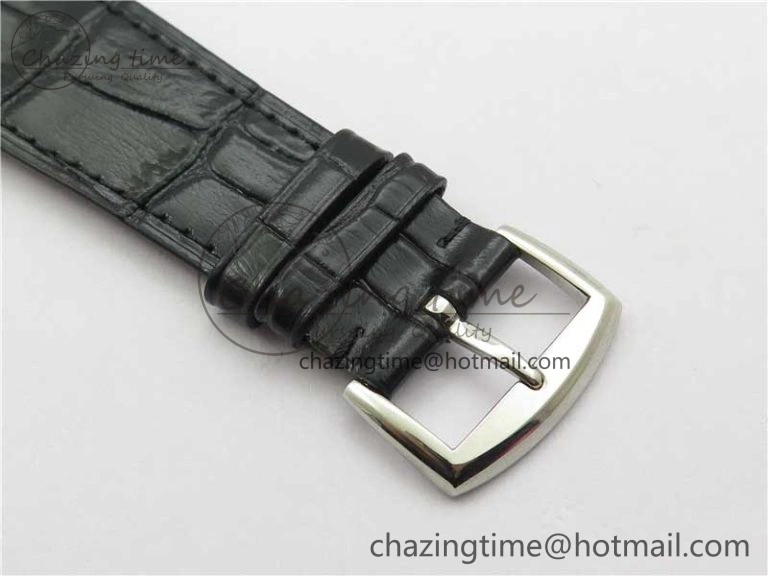 Master Square SS Ladies ZF 1:1 Best Edition White  Roman Dial on Black Leather Strap Ronda Quartz Soft 6549