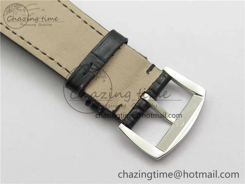 Master Square SS Ladies ZF 1:1 Best Edition White  Roman Dial on Black Leather Strap Ronda Quartz Soft 6549