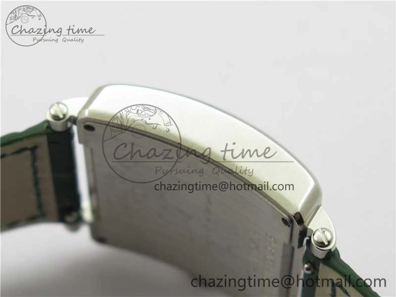 Master Square SS Ladies ZF 1:1 Best Edition White  Roman Dial on Green Leather Strap Ronda Quartz Effortless 10369