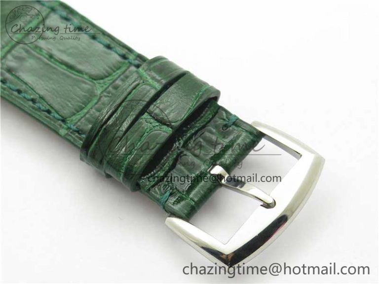 Master Square SS Ladies ZF 1:1 Best Edition White  Roman Dial on Green Leather Strap Ronda Quartz Effortless 10369
