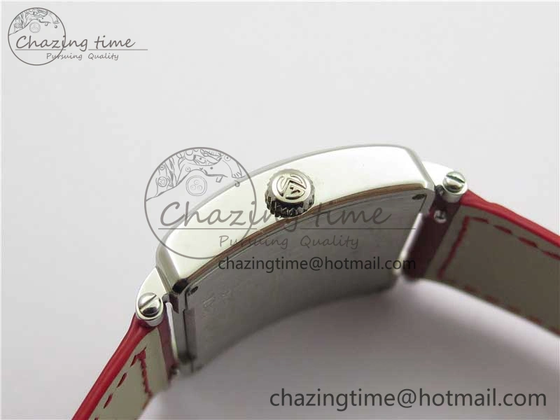 Master Square SS Ladies ZF 1:1 Best Edition White  Roman Dial on Red Leather Strap Ronda Quartz Upgraded 6550