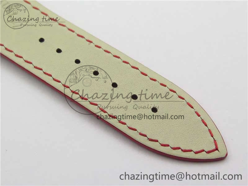 Master Square SS Ladies ZF 1:1 Best Edition White  Roman Dial on Red Leather Strap Ronda Quartz Upgraded 6550
