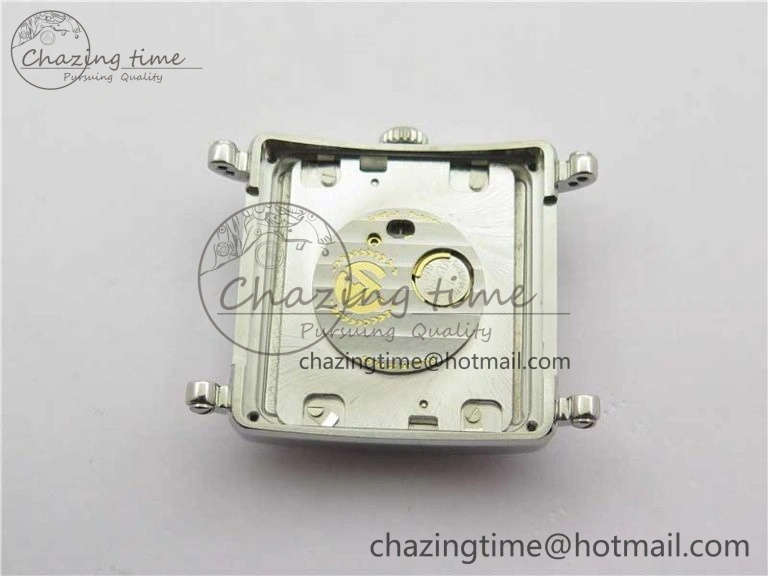 Master Square SS Ladies ZF 1:1 Best Edition White  Roman Dial on Red Leather Strap Ronda Quartz Upgraded 6550