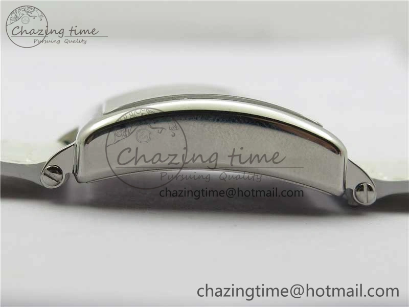 TimelessDesign Master Square SS Ladies ZF 1:1 Best Edition White  Roman Dial on White Leather Strap Ronda Quartz 10372