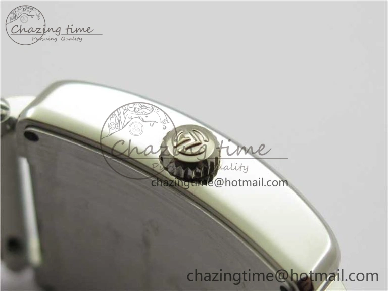 TimelessDesign Master Square SS Ladies ZF 1:1 Best Edition White  Roman Dial on White Leather Strap Ronda Quartz 10372
