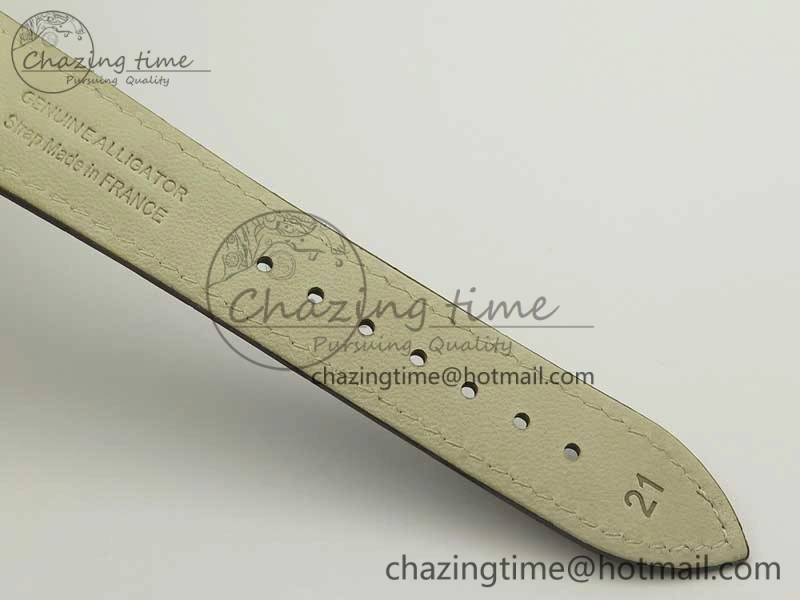 FastDry Master Ultra Thin Date 1282510 RG ZF 1:1 Best Edition Eggshell Beige Dial on Brown Leather Strap A899  7464